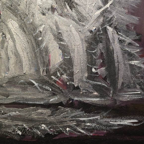 HANDCRAFTED Abstract Cat Painting HANDPAINTED Alien Artwork HANDMADE Wall Decor - Picture 12 of 17